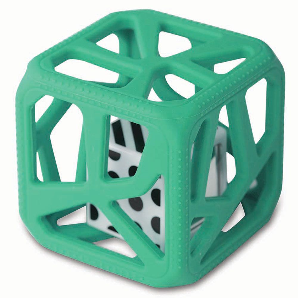 Chew Cube - Easy-Grip Teether Rattle - Turquoise