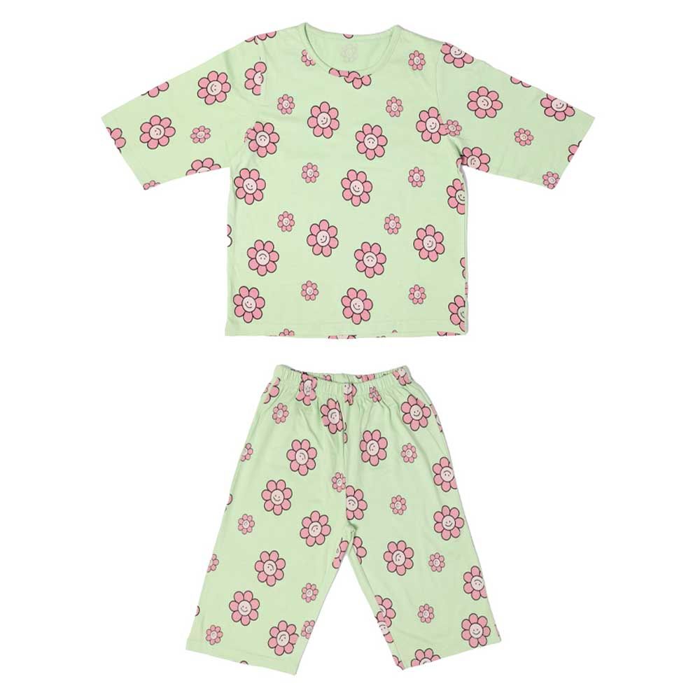 Aiko - 2pc-Set - Kids Cute Print T-Shirt & Pyjama - Lilac