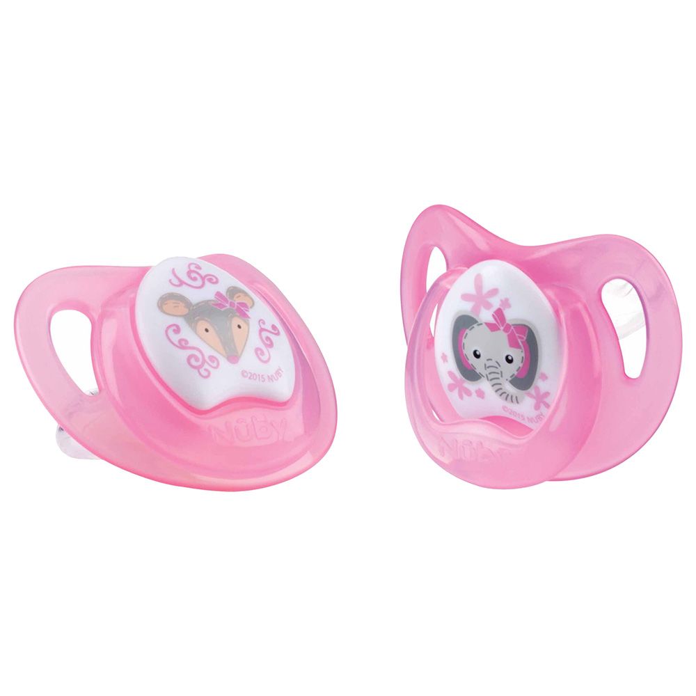 Nuby - Comfort Ortho Soother/Pacifier 6-36M Pack Of 2 Pink 