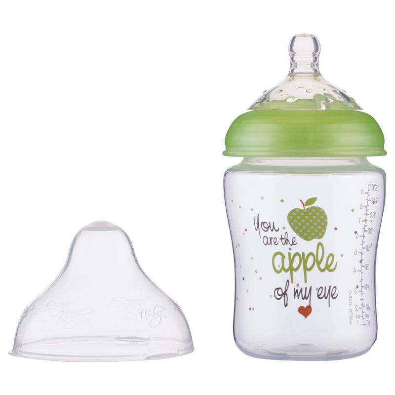 Nuby - Little Moments Slow Flow Softflex Bottle 270ml, Green