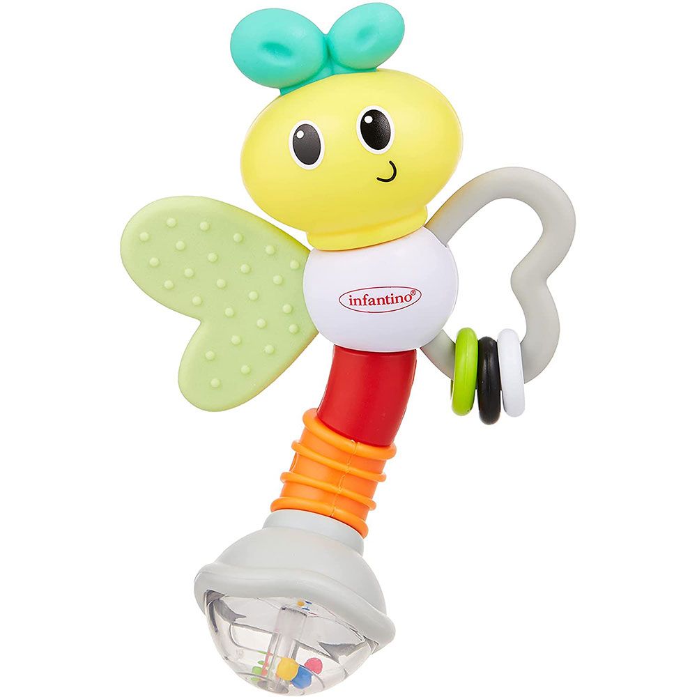 Infantino - Rattle & Teether Love Bug - Color May Vary