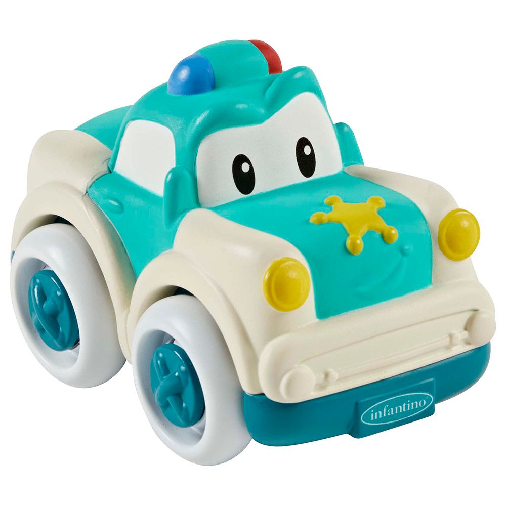 Infantino - Grip & Roll Soft Wheels Baby Toy - Police Car