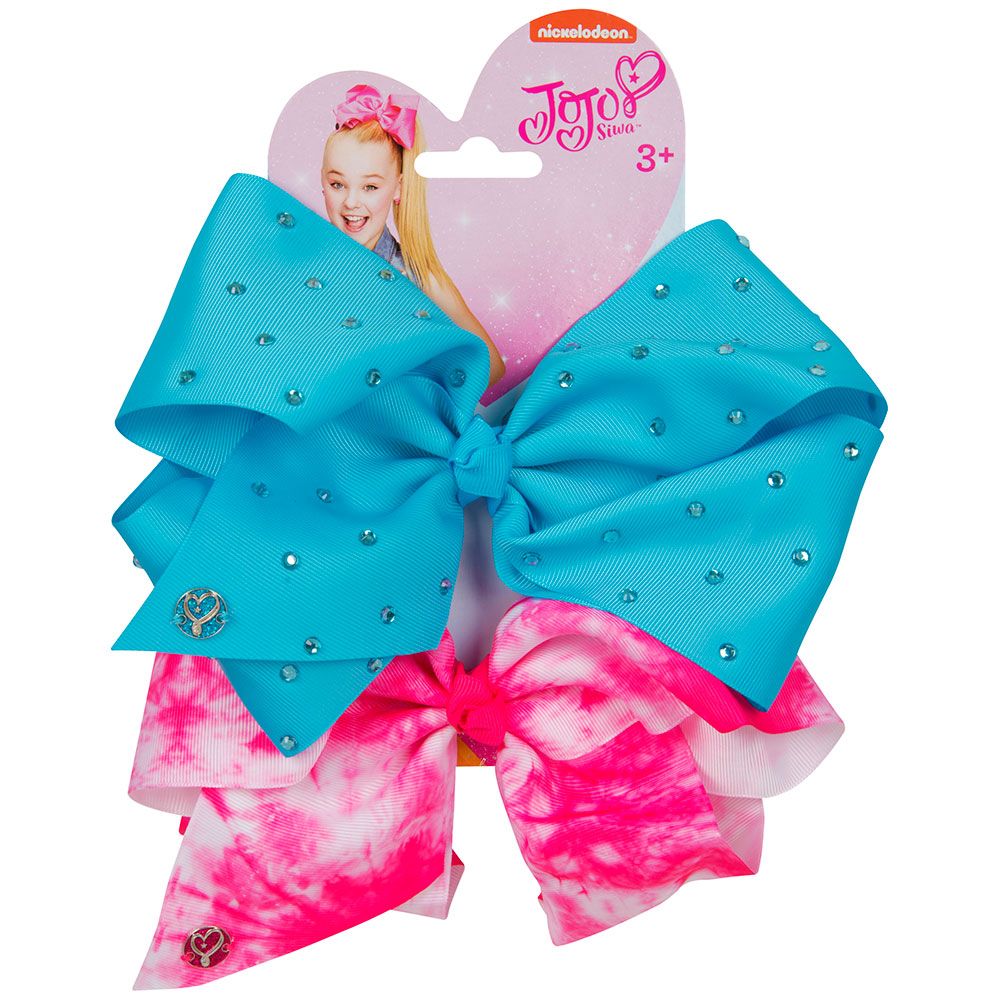 Jojo Siwa - Bow Set - Neon Blue & Neon Pink