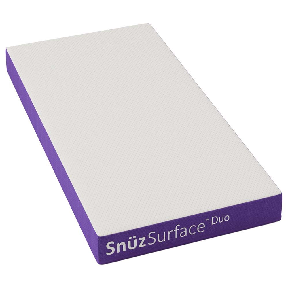 Snuz - Surface Duo Dual Sided Cot Bed Mattress W/ Cover - White