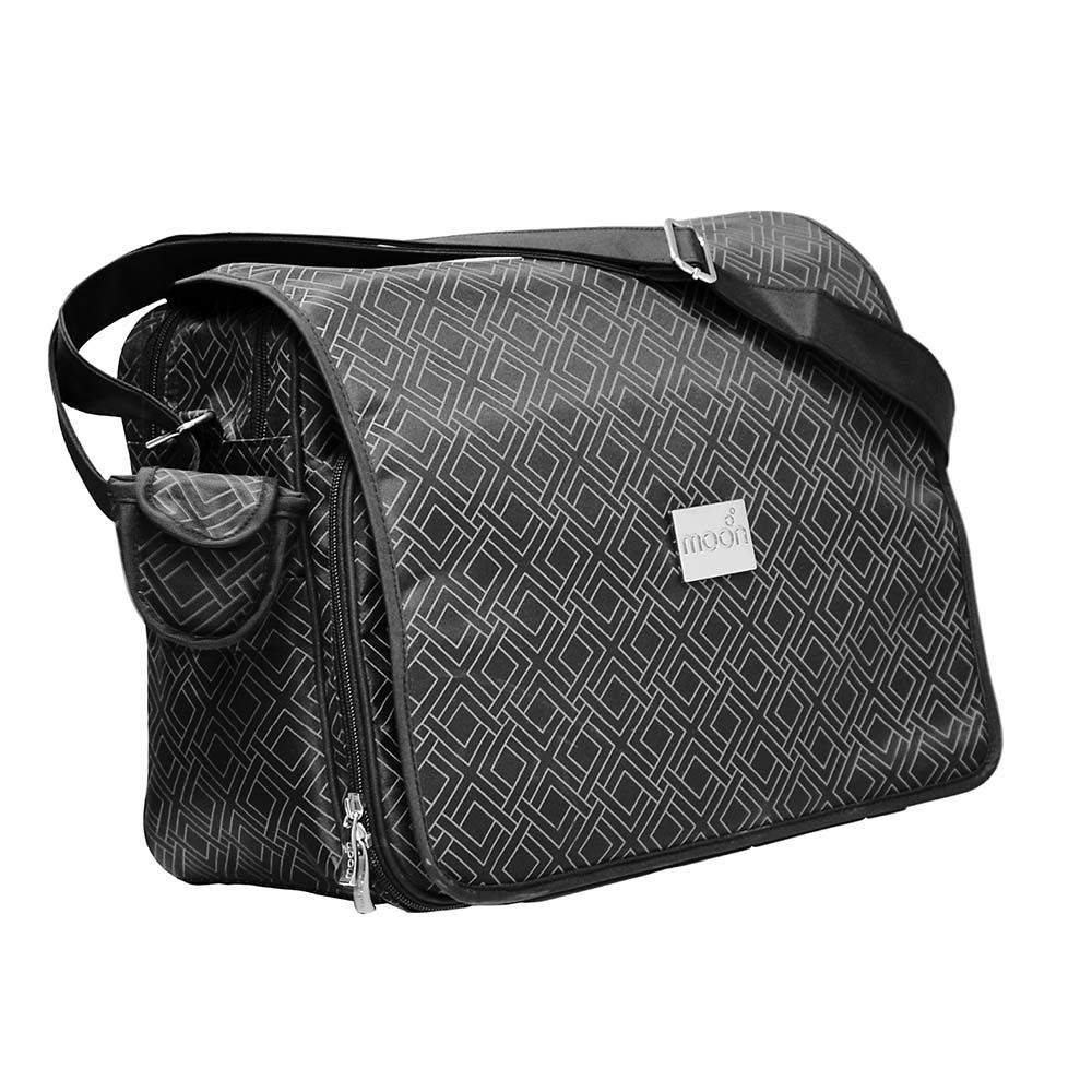 MOON - 4ever Messenger Diaper Bag Black Pattern