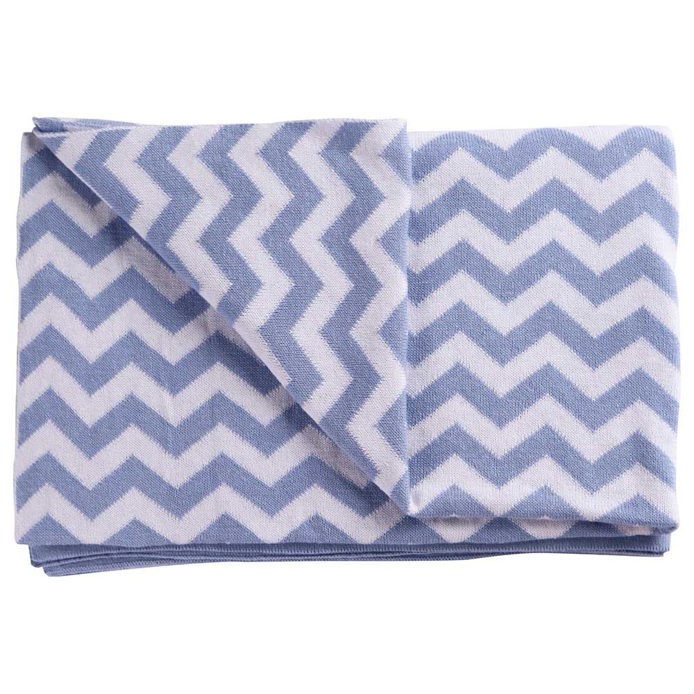 MOON - Soft Stretchy Knitted Cotton Swaddle 70x90cm - Blue