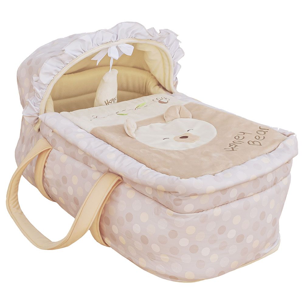 Moon Moses Basket, Bedside Sleeper & Carrycot - Honey Bear