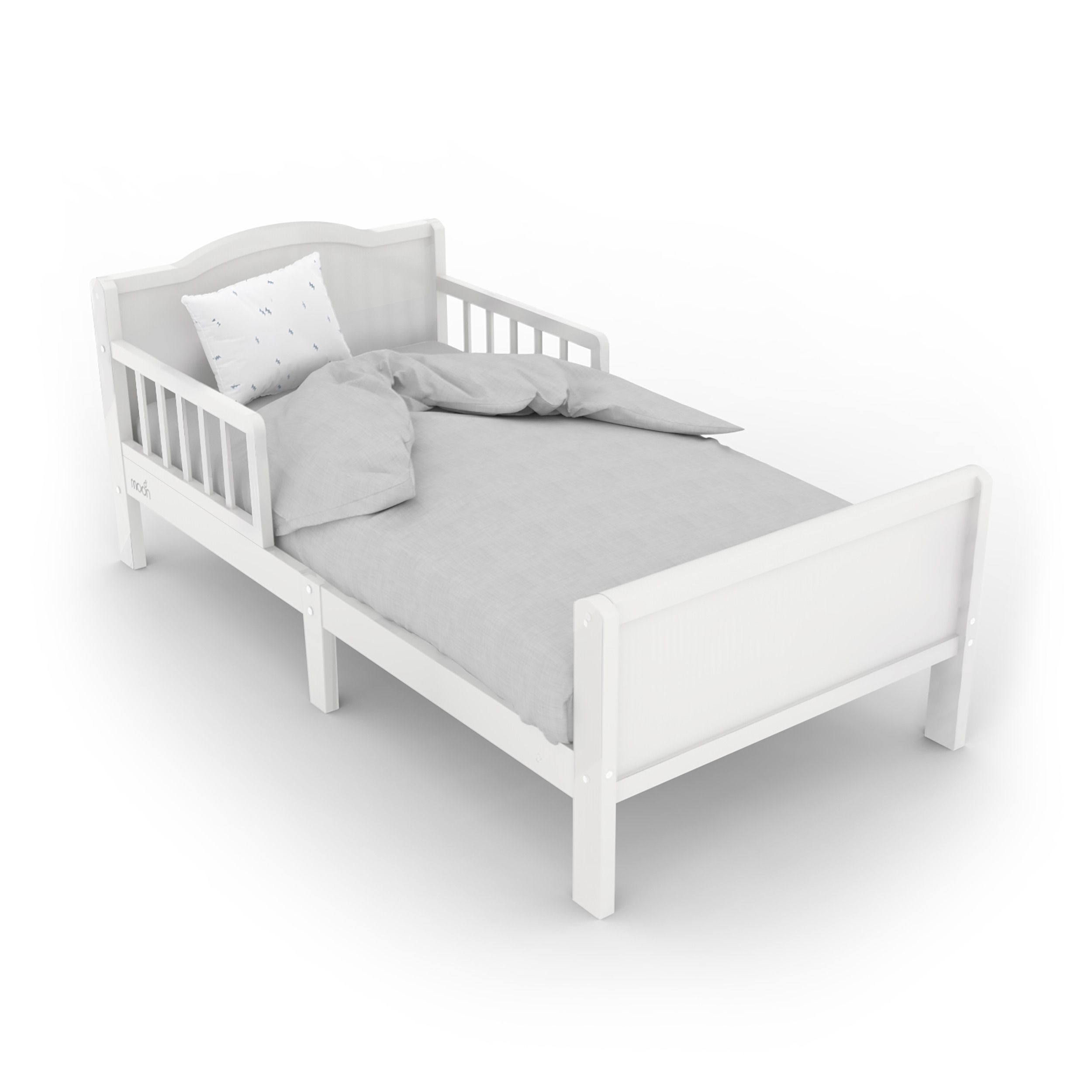 Moon - Wooden Toddler Bed 143x73x60 - White