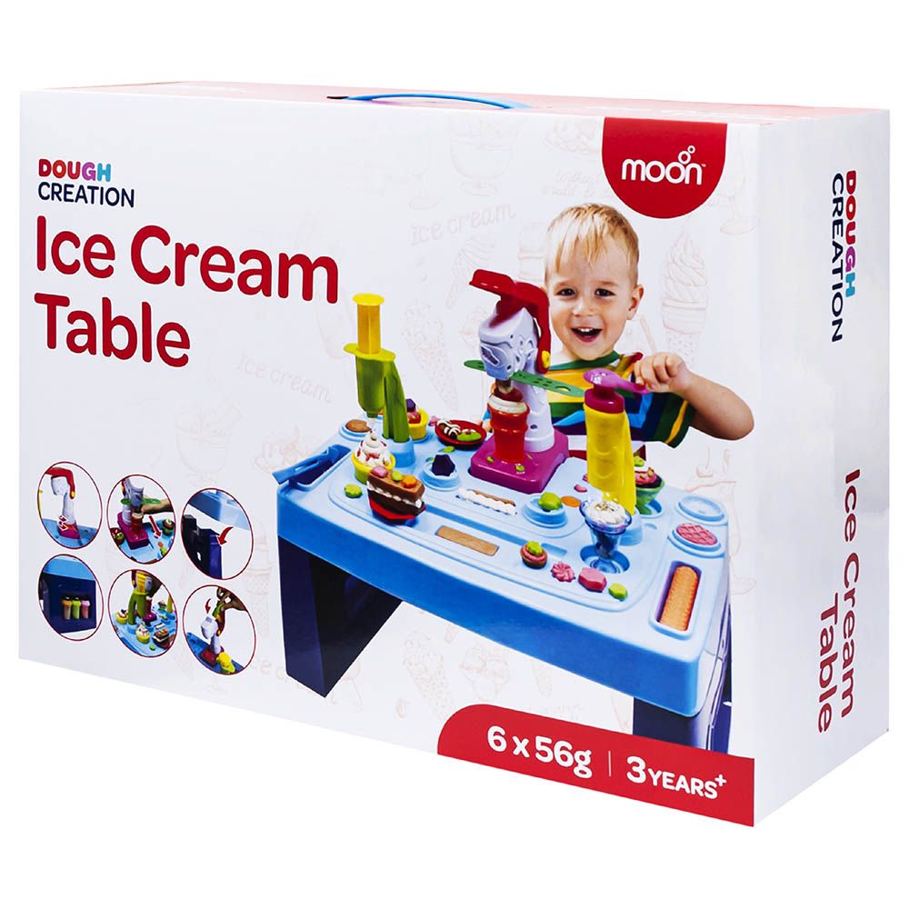 Moon - Dough Creation Ice Cream Table Set - 6pcs - 56g