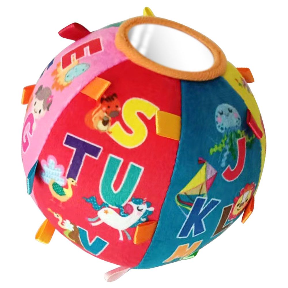 Moon - Soft Activity Ball W/ Rattle - Alphabets