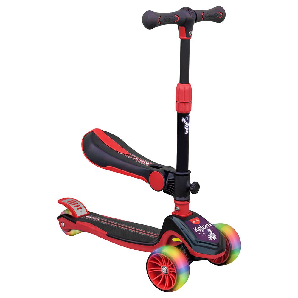 Moon - Xplora Foldable Scooter w/ Seat - Red