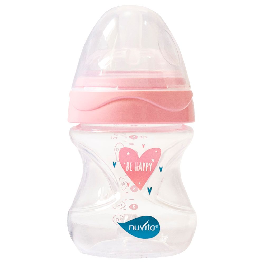 Nuvita - Mimic Cool Anti Colic Baby Bottles 150ml - White & Pink