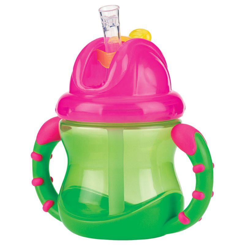 Nuby - No-Spill Flip-It Cup With Handles 240ml - Green 