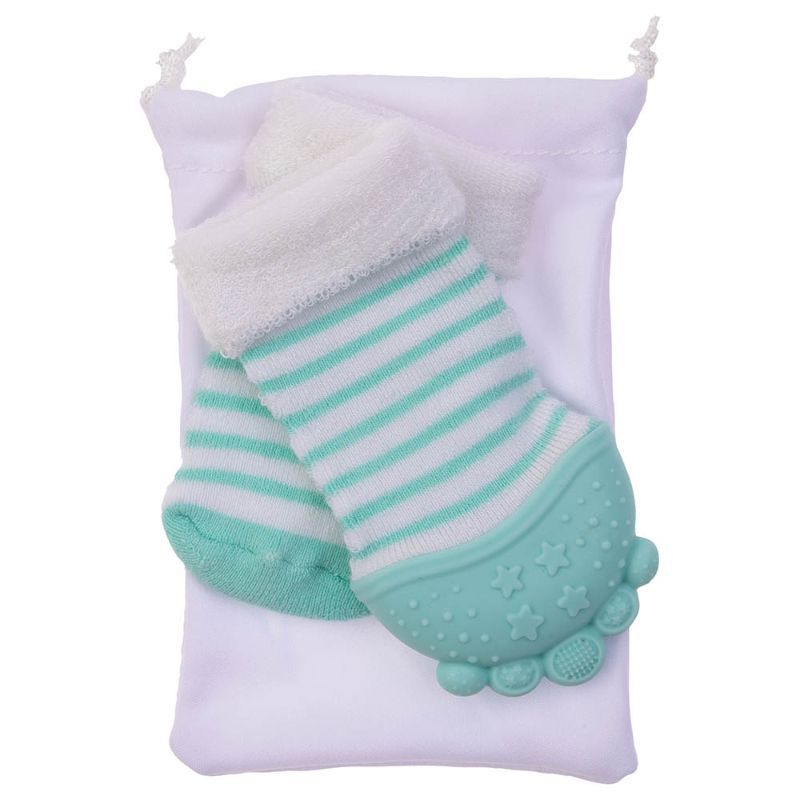 Nuby - Teething Socks - Aqua 