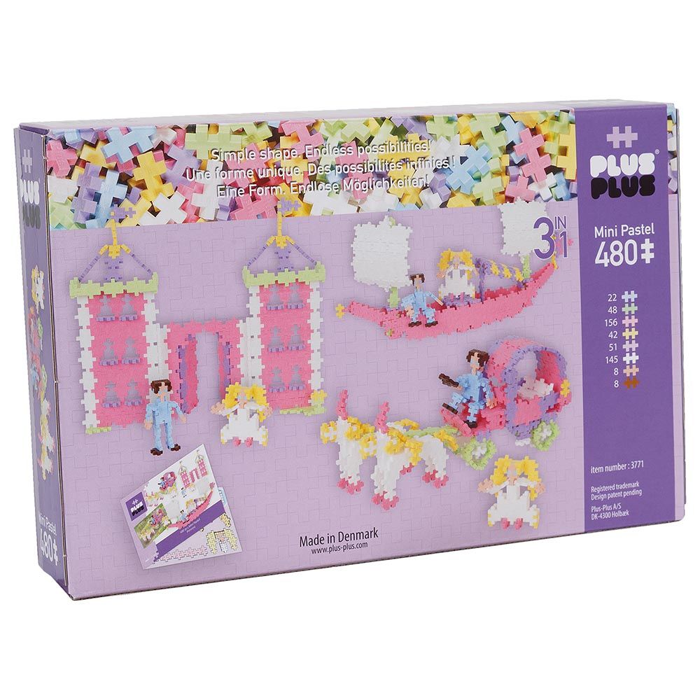 Plus Plus - 3-In-1 Pastel Set - Princess - 480pcs