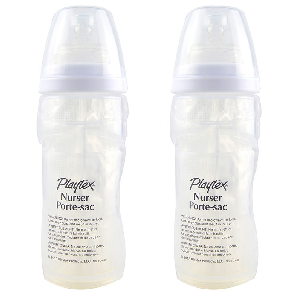 Playtex - Nurser With Drop-Ins - Pack of 2 - 8 oz