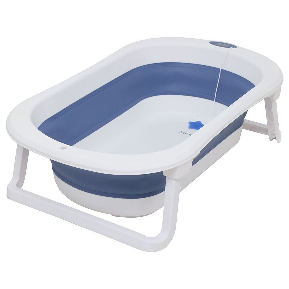 Nurtur - Foldable Baby Bathtub w/ Digital Temperature Display - Blue