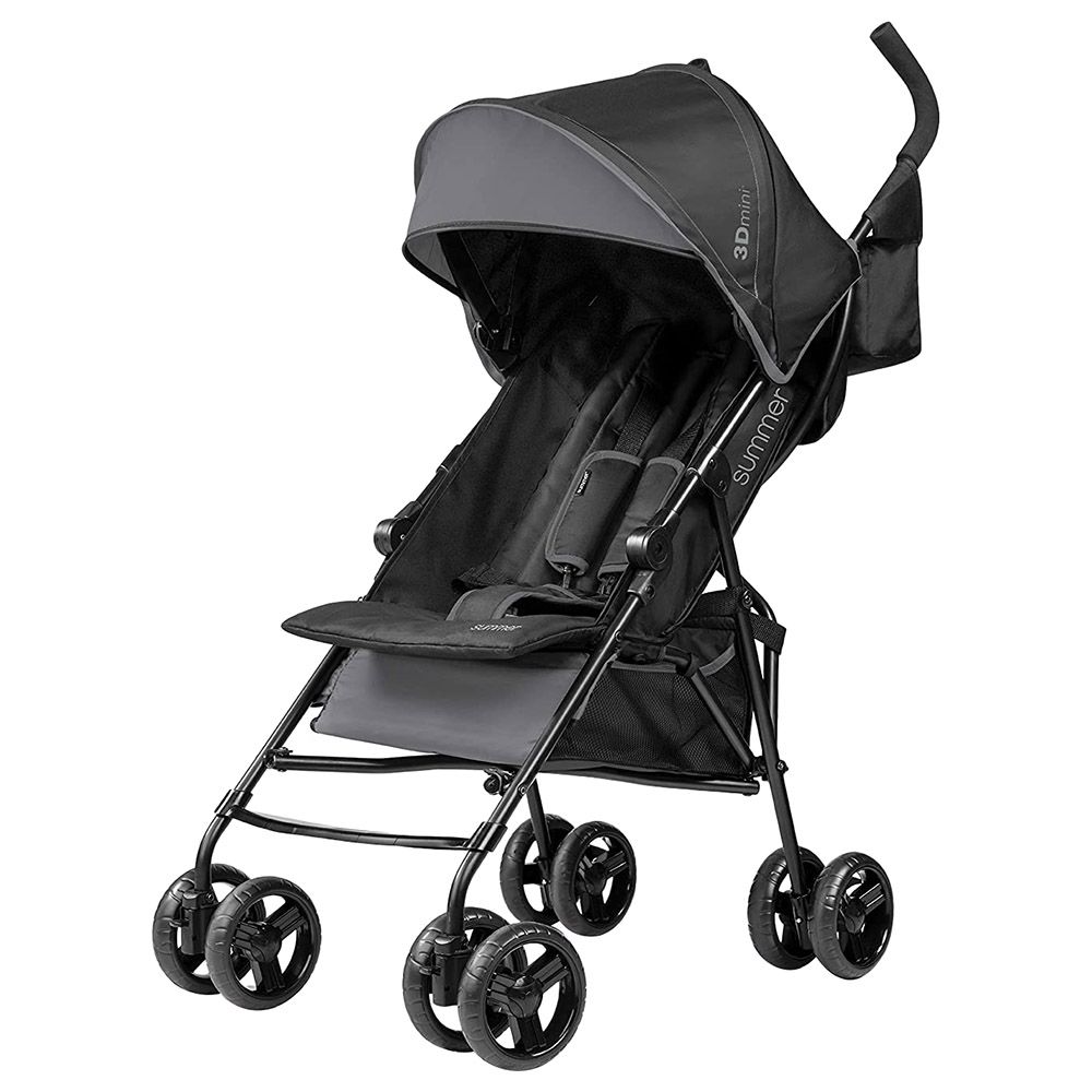 Summer Infant - 3D Mini Baby Stroller - Black/Gray