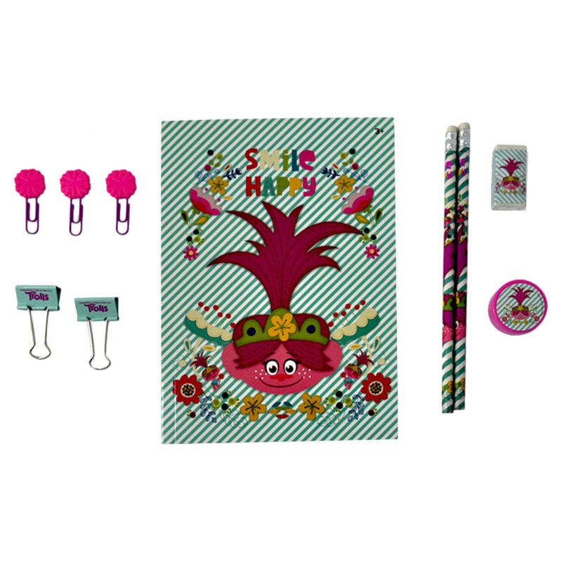 Trolls Stationery Set 10pc-Set - Blue