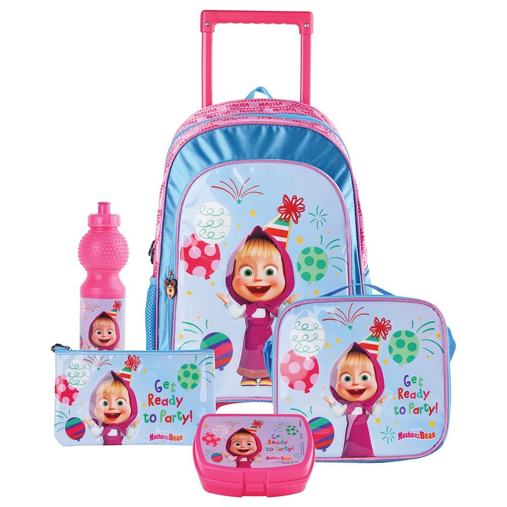 Masha and The Bear - 5-In-1 Get Ready To Party Trolley Box Set - 18-Inch