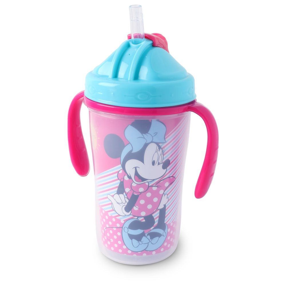 Disney - 12oz Insulated Straw Sippy Cup With Handle - Pink