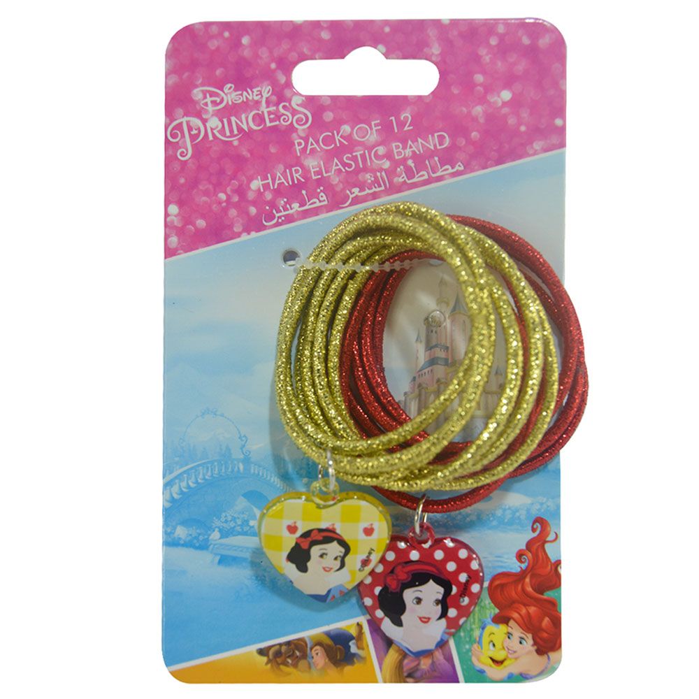 Disney - Princess Pack of 12 Hair Elastic Band