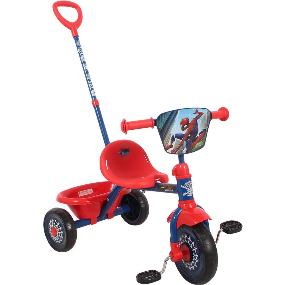 Disney - Spiderman Trike With Push Handle - Red