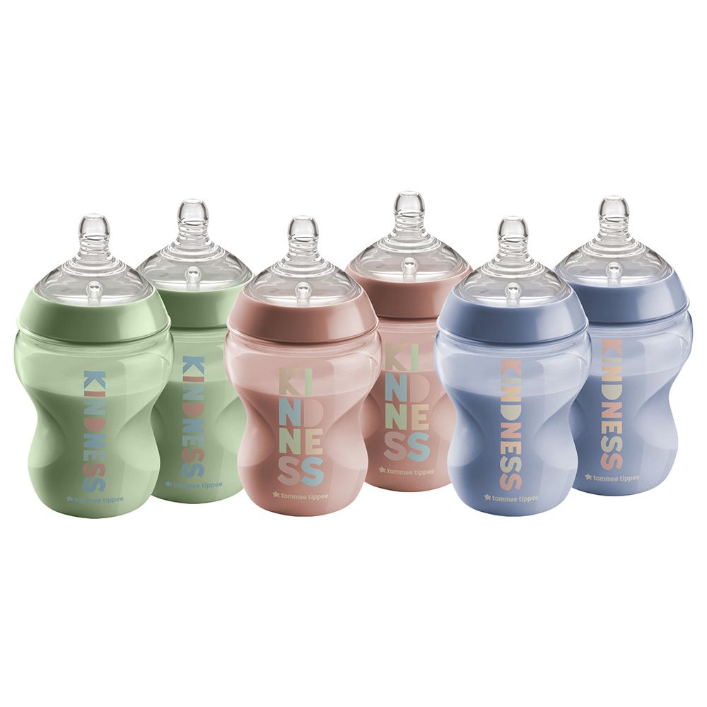 Tommee Tippee - Closer To Nature Bottles 260ml - Be Kind - 6pcs