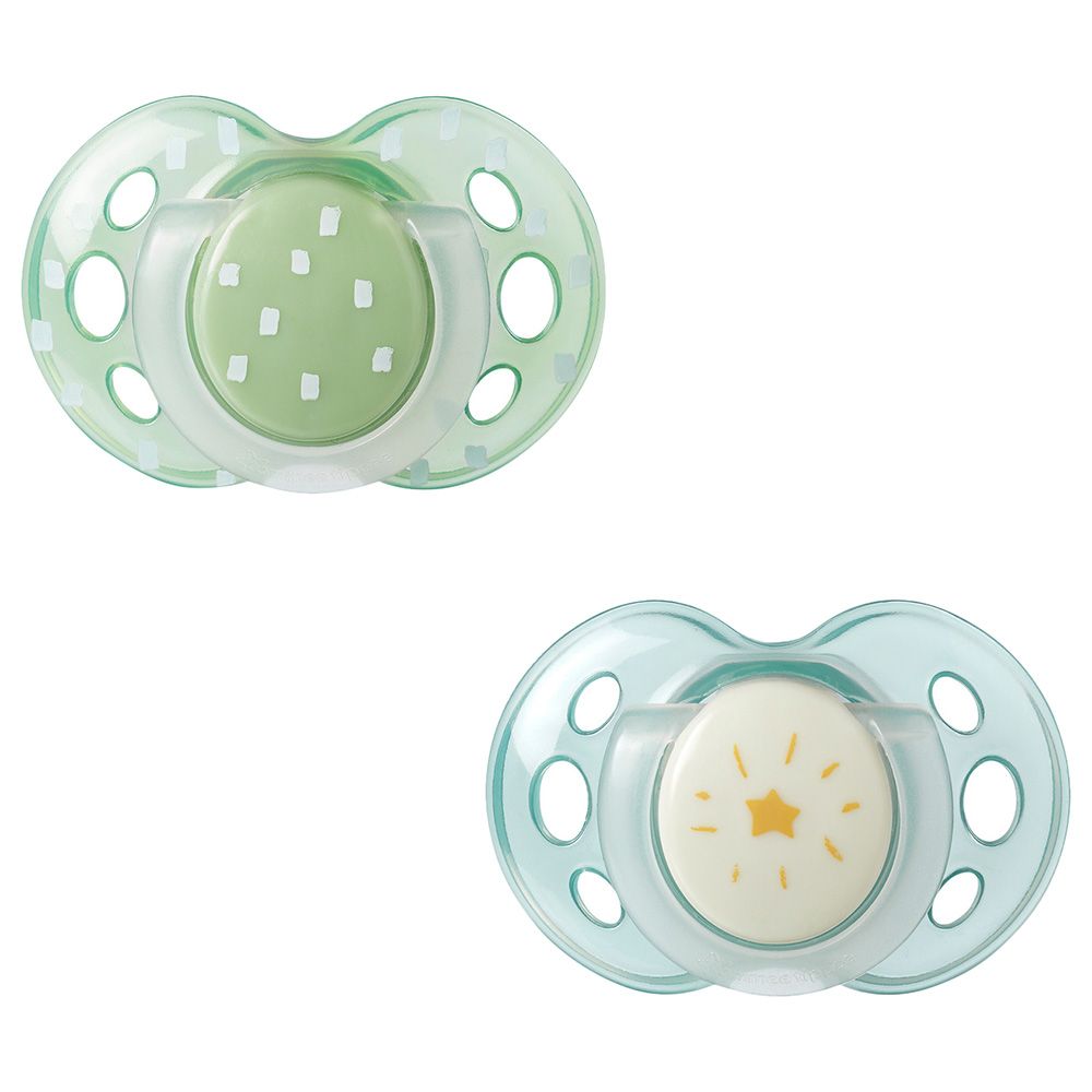 Tommee Tippee - Anytime Soothers - 18-36M - Blue/Green - Pack of 2