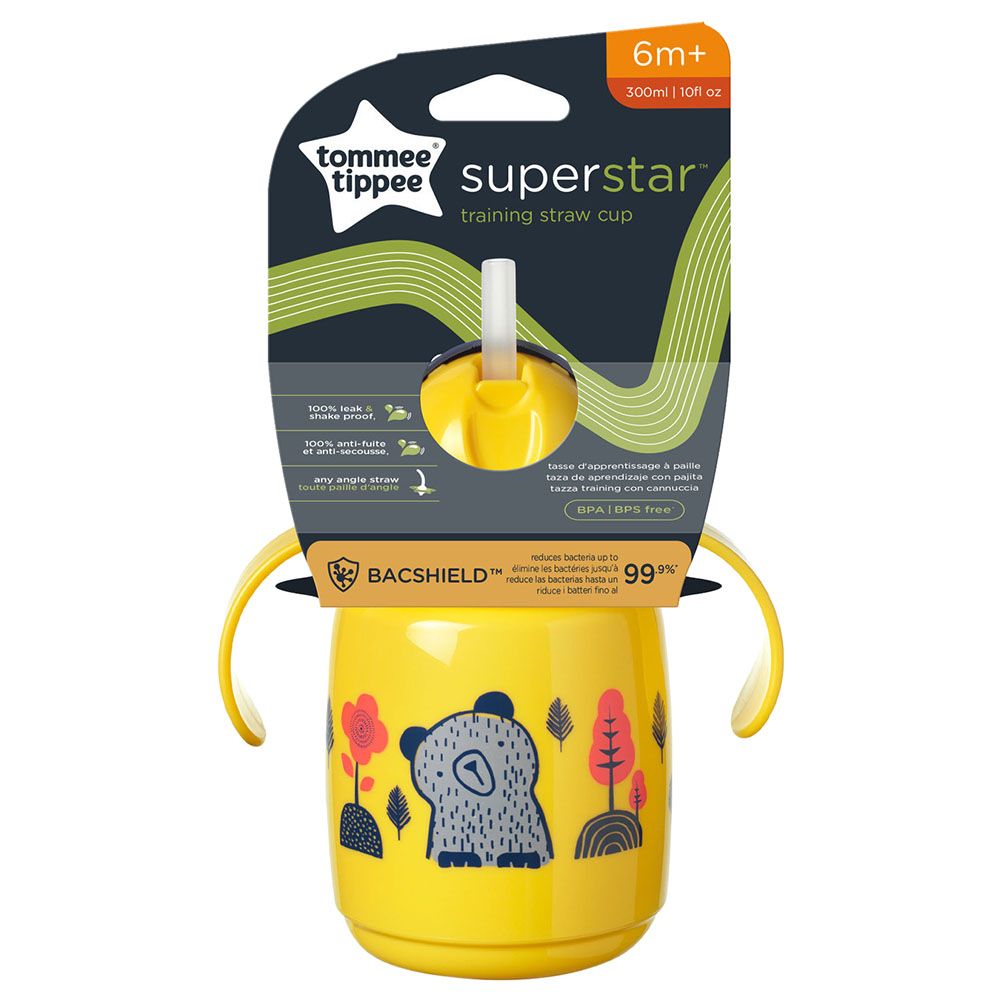 Tommee Tippee - Superstar Training Straw Cup 300ml - Yellow