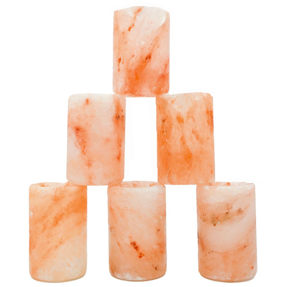 Himalayan Salt - Natural Salt Shooter Glass 6pcs - Pink