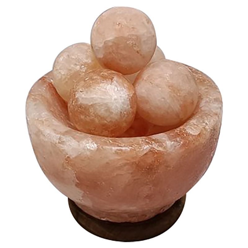 Himalayan Salt - Bowl Lamp w/ Massage Ball - 5pc