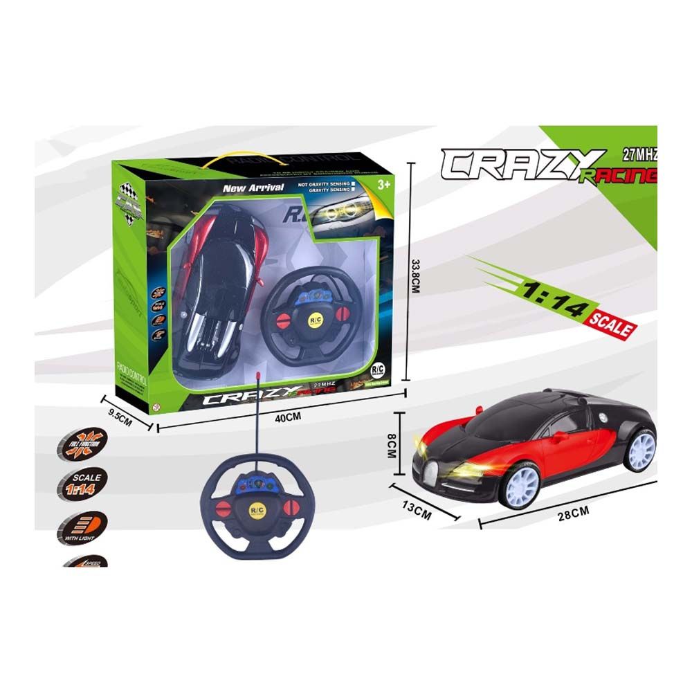 Crazy Racing - Bucati Closed Remote Control Car - Red