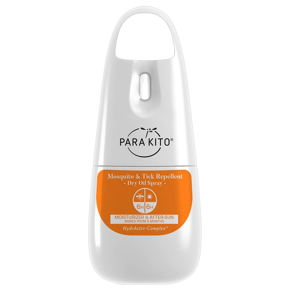 Para'Kito Mosquito & Tick repellent - Dry Oil Spray Moisturizer & After-Sun, COVID-19 Protection