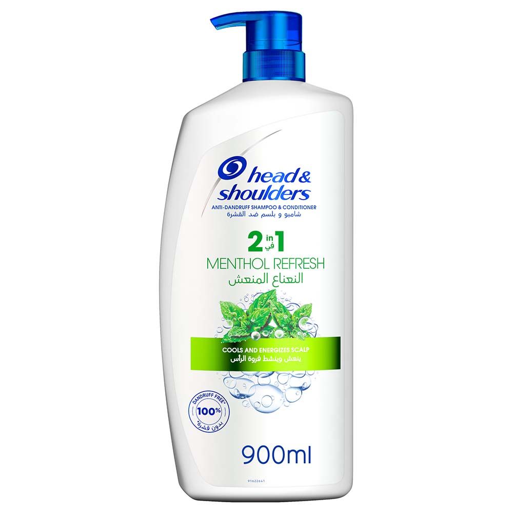 Head & Shoulders - Menthol Refresh 2in1 Anti-Dandruff Shampoo 900ml