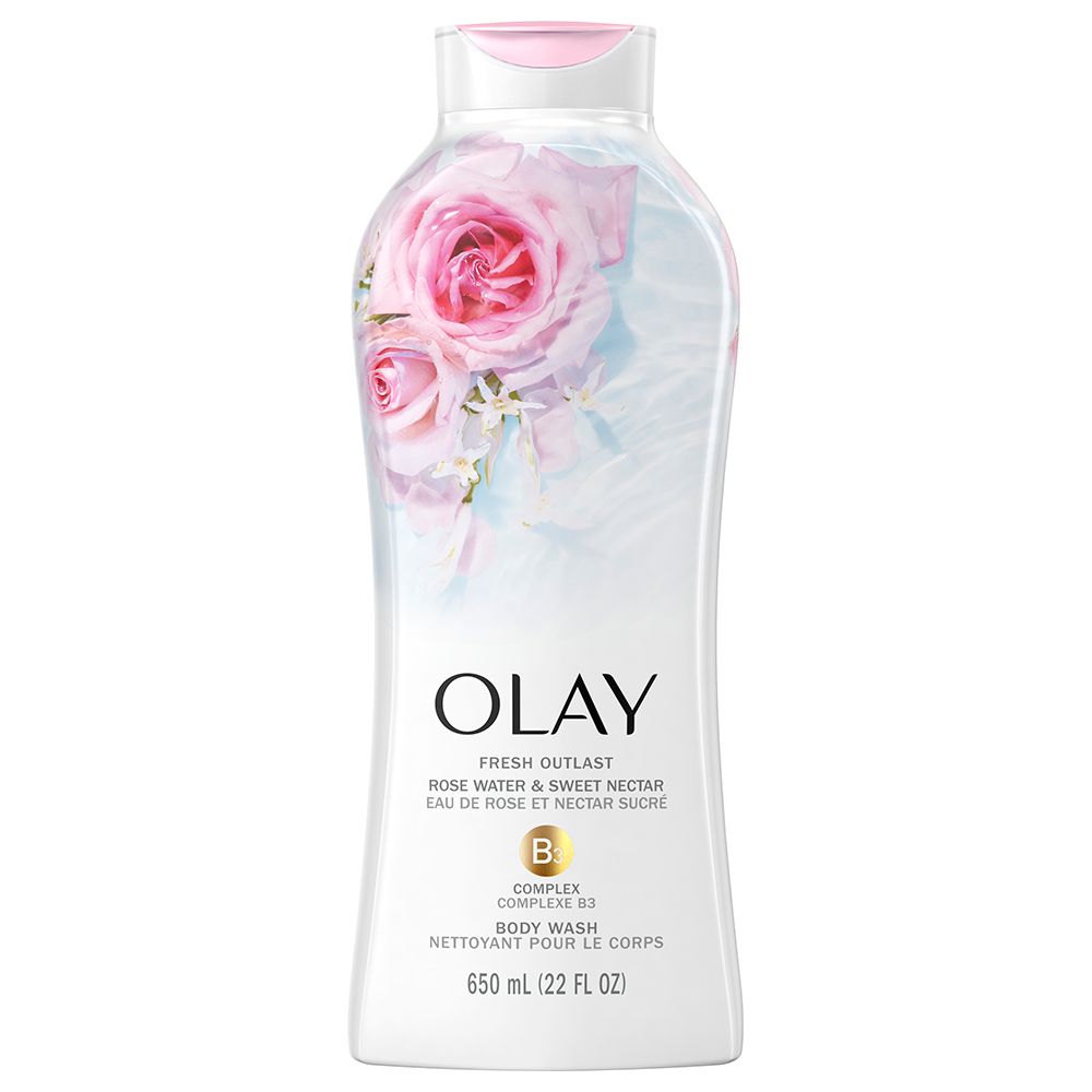 Olay - Fresh Outlast RoseWater & Sweet Nectar BodyWash 650ml