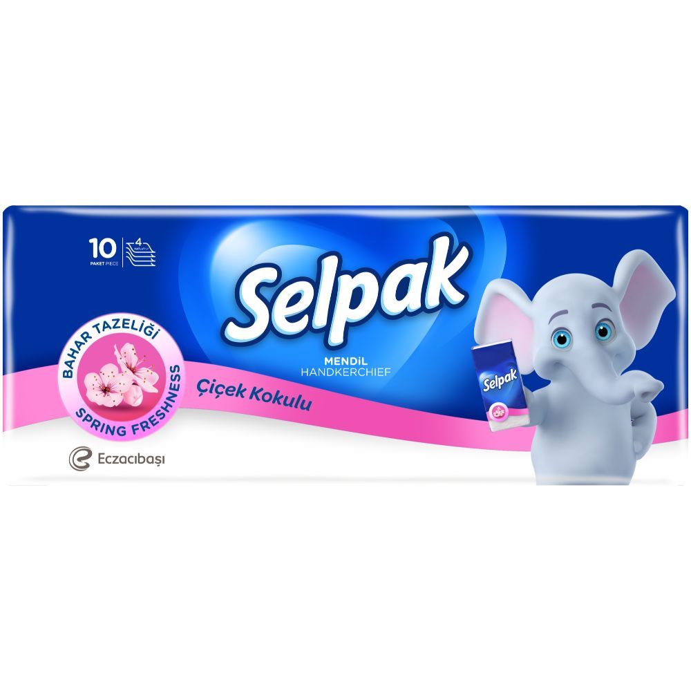 Selpak Hanky 4 Ply Pocket Tissue Flower Scented 10 Packs