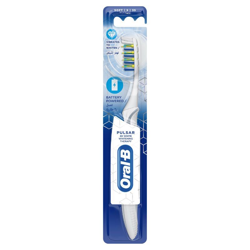 Oral B - Pulsar 3D White Battery Powered Toothbrush 35 Soft 1pc - Assorted