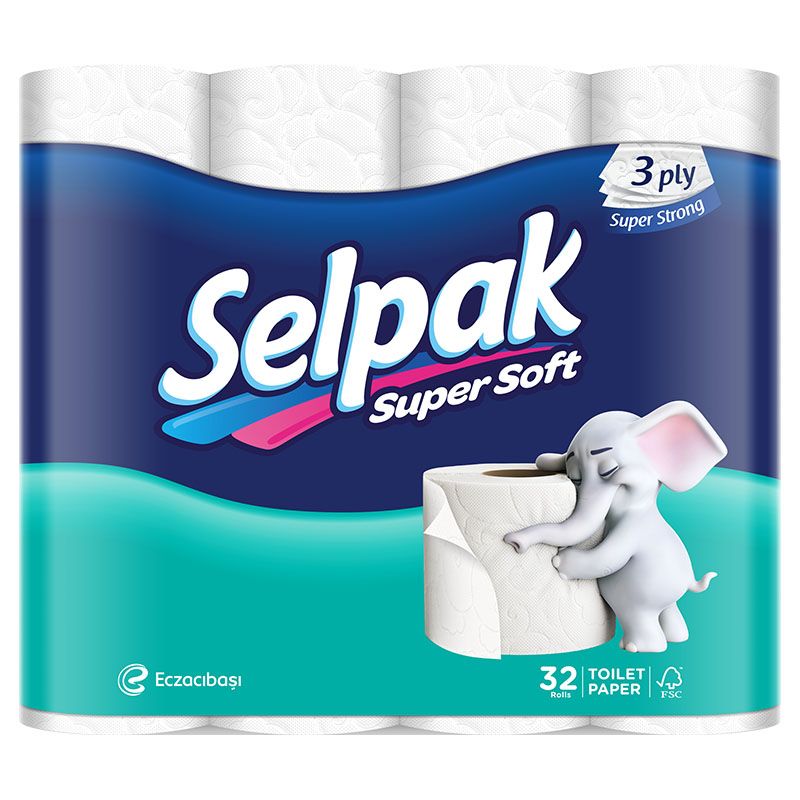 Selpak Super Soft Embossed Toilet Paper 140 Sheets x 3Ply, 17 GSM, Pack of 22 Rolls + 10 Rolls Free