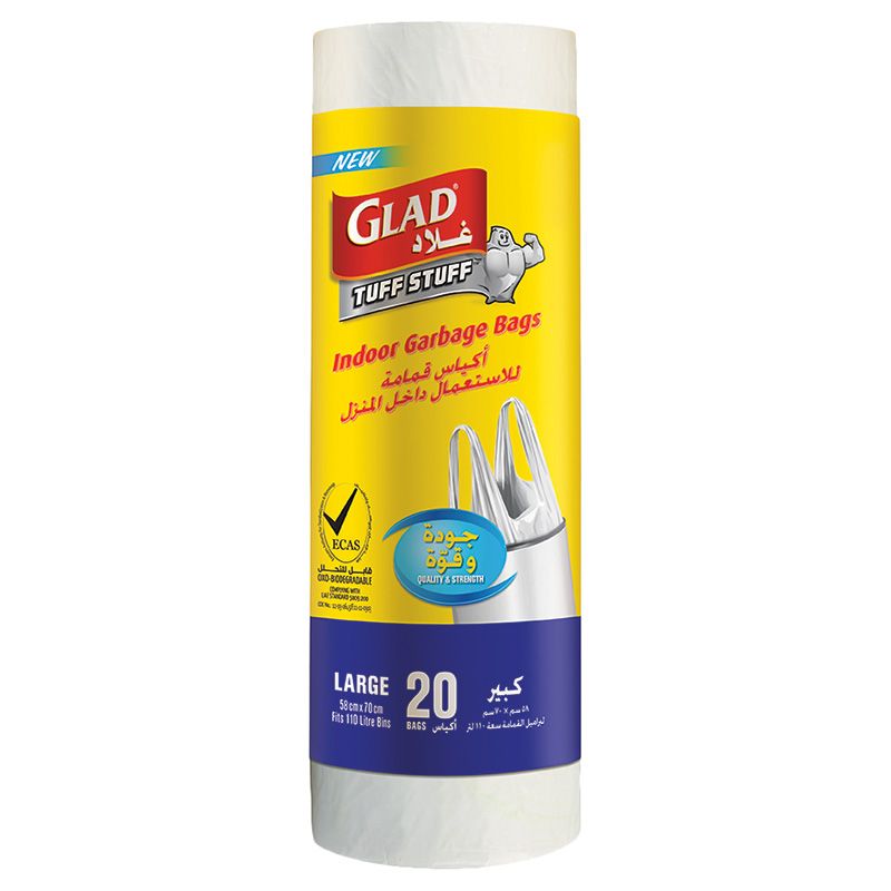 Glad - Tuff Stuff Garbage Bag Large - White