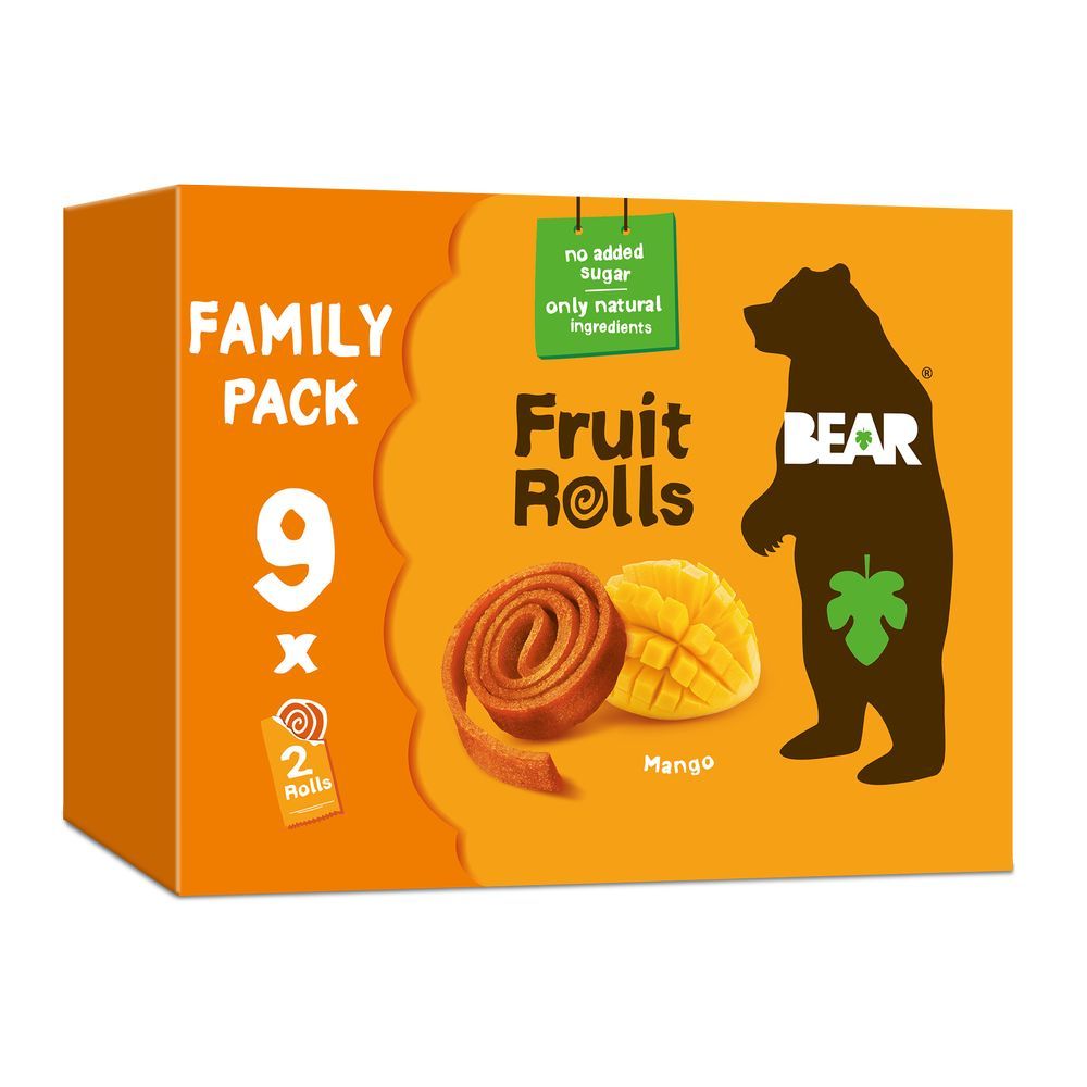 Bear - Fruit Rolls - Mango - 20 g - Pack of 9