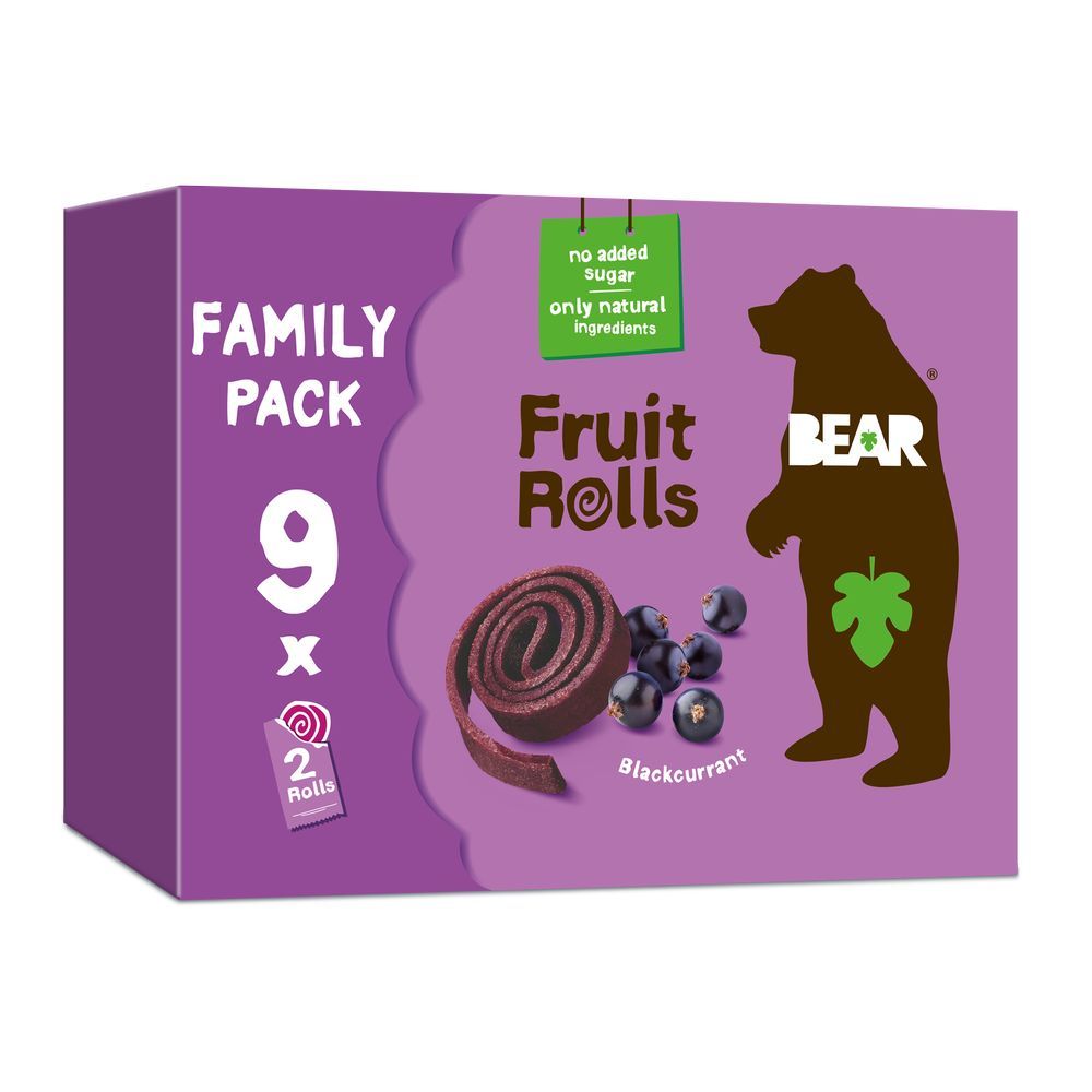 Bear - Fruit Rolls - Blackcurrant - 20 g - Pack of 9