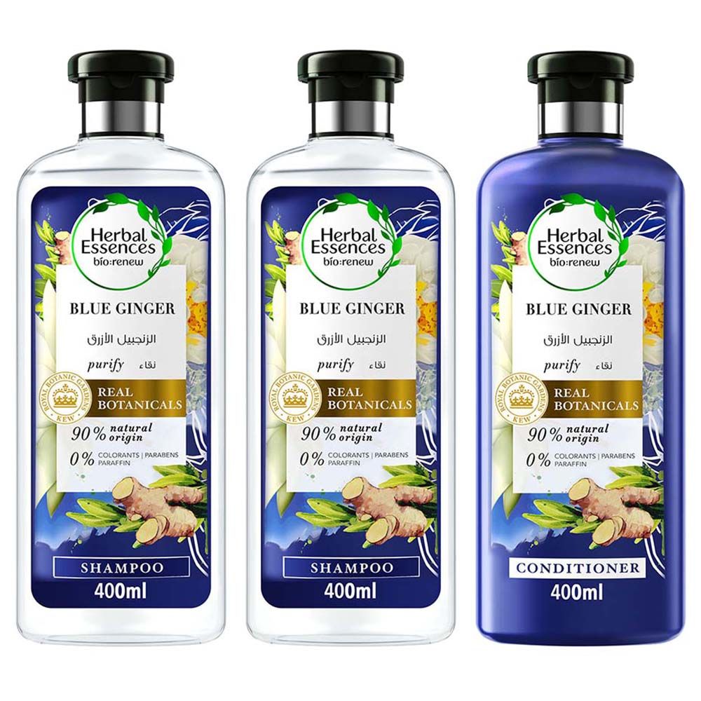 Herbal Essences - 2x Shampoo + Conditioner Blue Ginger 400ml