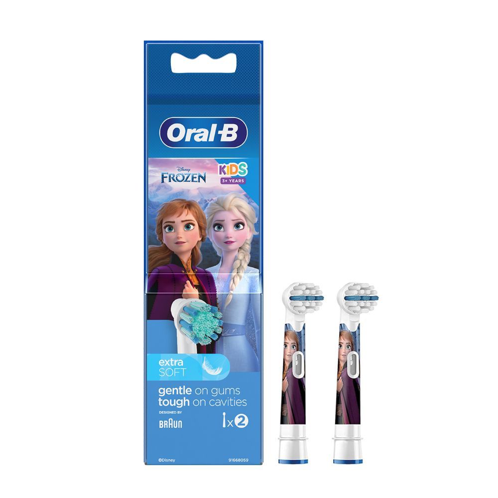 Oral-B - Electric Rechargeable Toothbrush Heads Replacement Refills Frozen Pack Of 2