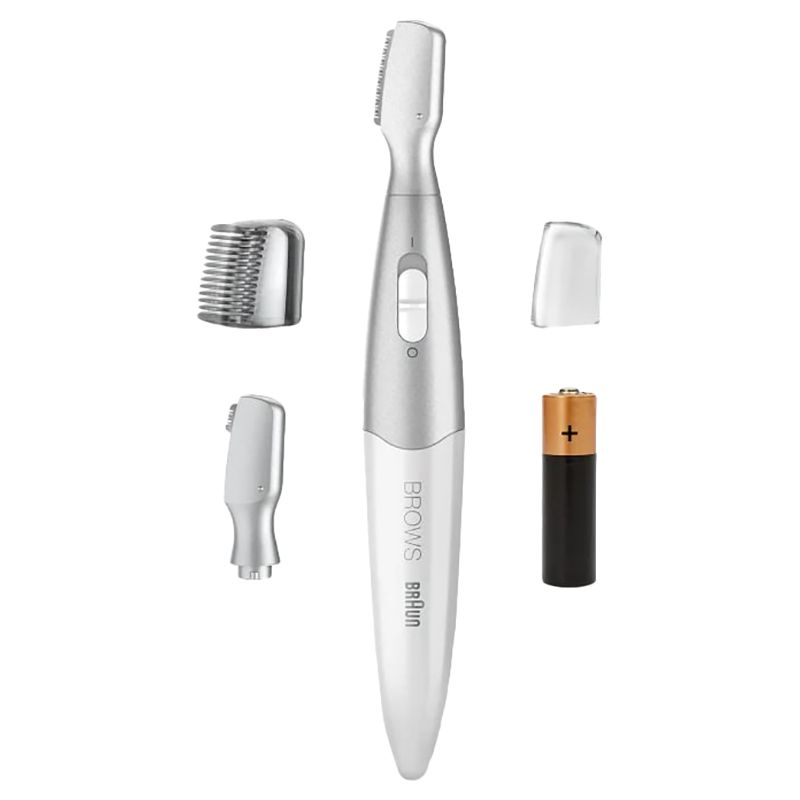 Braun - FG1106 Mini Precision Eyebrows Trimmer W/ 4 Head - White