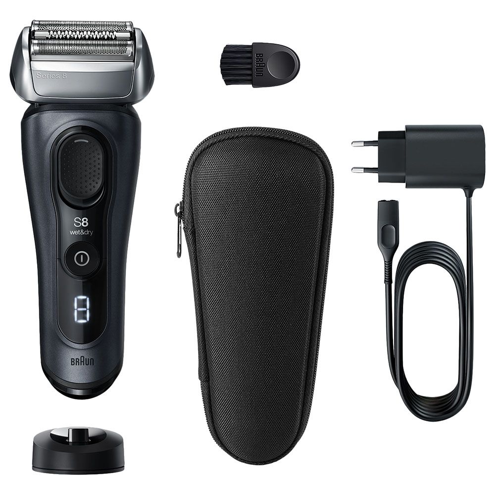 Braun - Series 8 8413S Shaver w/ Charging Stand & Travel Case