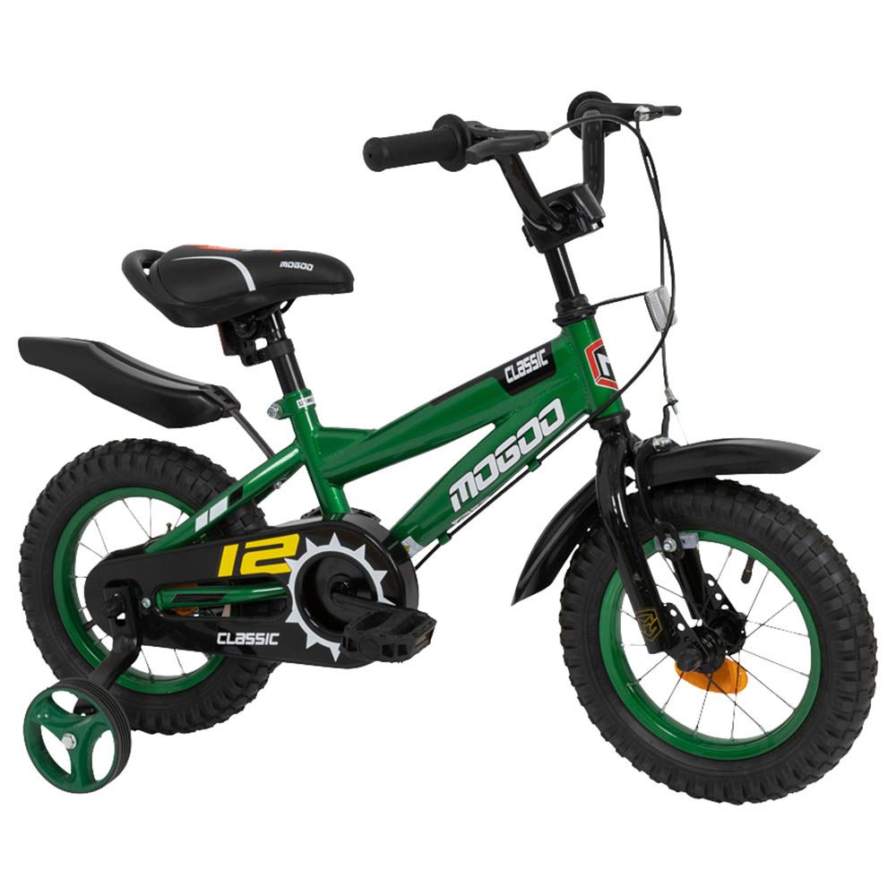 Mogoo - Classic Kids Bike - 12-inch - Green