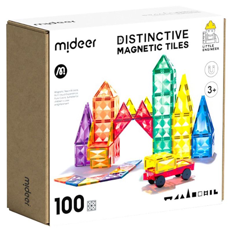 Mideer - Distinctive Magnetic Tiles - 100pcs