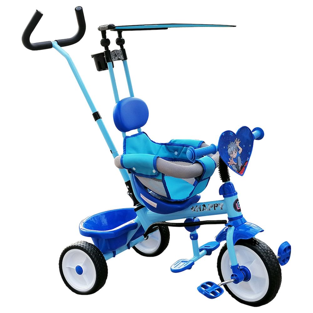 Lovely Baby - Tricycle with Handlebar - Blue