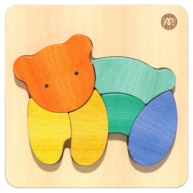 Mideer - Mini Wooden Puzzle - Bear - 6pcs